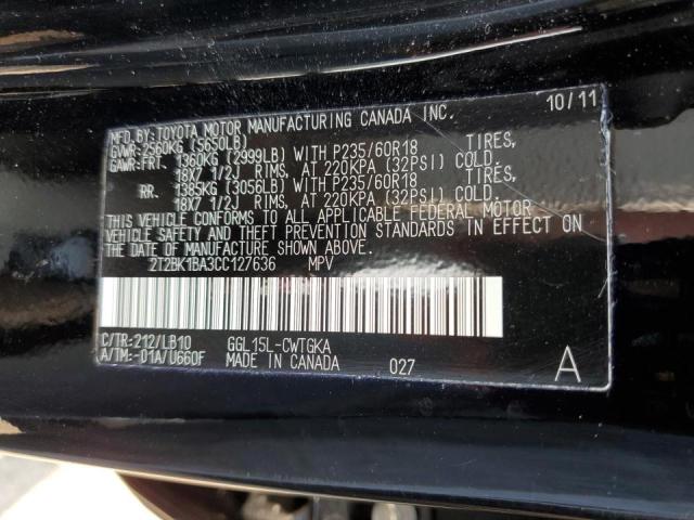 Photo 10 from auction – 2012 LEXUS RX 350 with VIN 2T2BK1BA3CC127636