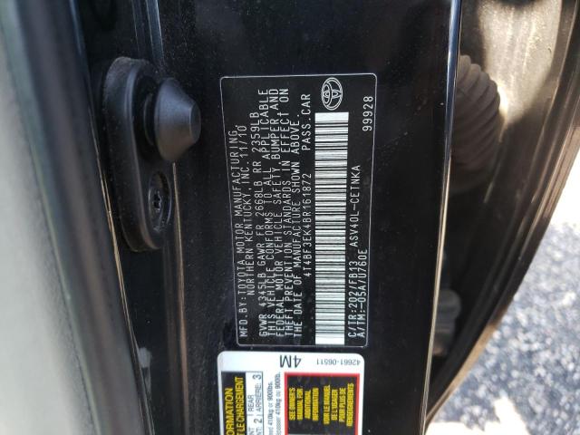 Photo 10 from auction – 2011 TOYOTA CAMRY BASE with VIN 4T4BF3EK4BR161872