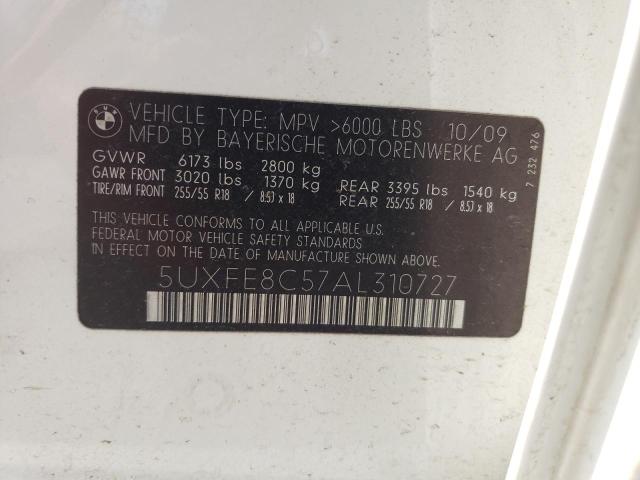 Photo 10 from auction – 2010 BMW X5 XDRIVE4 with VIN 5UXFE8C57AL310727