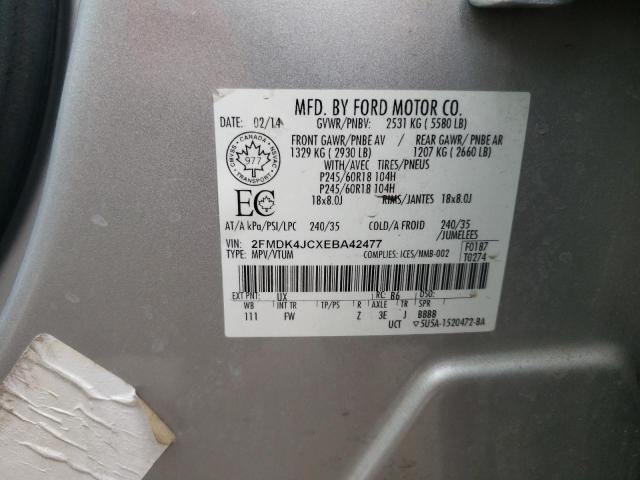 Photo 10 from auction – 2014 FORD EDGE SEL with VIN 2FMDK4JCXEBA42477