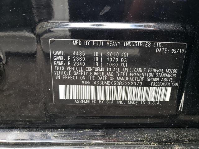 Photo 10 from auction – 2011 SUBARU LEGACY 2.5 with VIN 4S3BMBK63B3222379