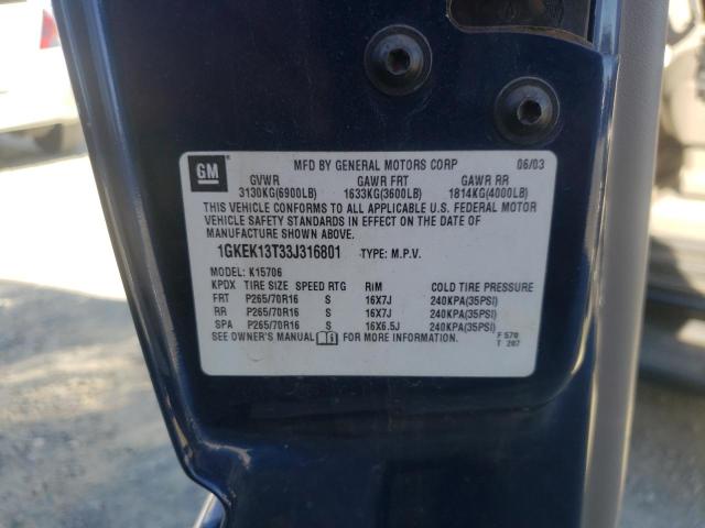 Photo 10 from auction – 2003 GMC YUKON with VIN 1GKEK13T33J316801