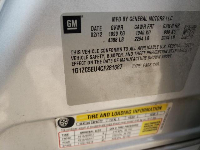 Photo 10 from auction – 2012 CHEVROLET MALIBU 1LT with VIN 1G1ZC5EU4CF281687