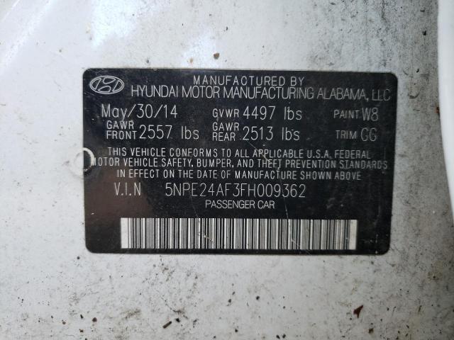 Photo 10 from auction – 2015 HYUNDAI SONATA SE with VIN 5NPE24AF3FH009362