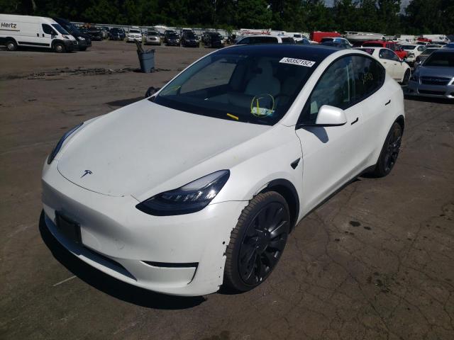 Photo 2 from auction – 2020 TESLA MODEL Y with VIN 5YJYGDEF8LF049679