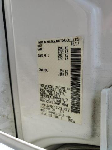 Photo 10 from auction – 2012 NISSAN ALTIMA BAS with VIN 1N4AL2AP1CC221912