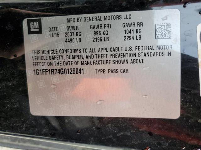 Photo 10 from auction – 2016 CHEVROLET CAMARO SS with VIN 1G1FF1R74G0126041