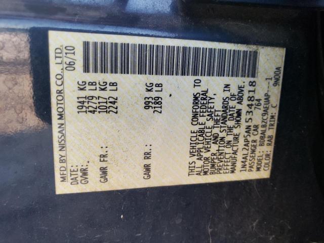 Photo 10 from auction – 2010 NISSAN ALTIMA BAS with VIN 1N4AL2AP5AN534818