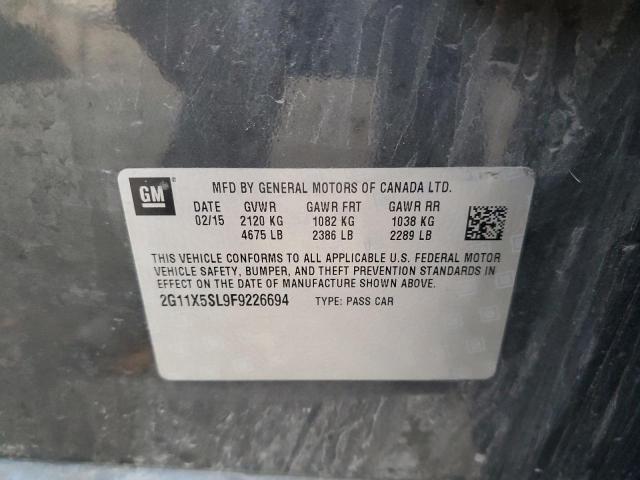 Photo 10 from auction – 2015 CHEVROLET IMPALA LS with VIN 2G11X5SL9F9226694