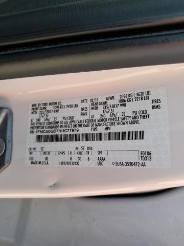 Photo 10 from auction – 2017 FORD ESCAPE SE with VIN 1FMCU0GD7HUC77979