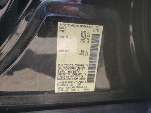 Photo 10 from auction – 2017 NISSAN ALTIMA 2.5 with VIN 1N4AL3AP4HC252861