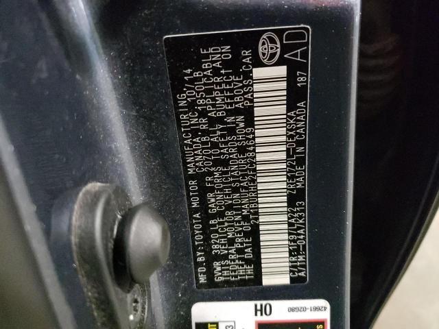 Photo 10 from auction – 2015 TOYOTA COROLLA L with VIN 2T1BURHE2FC284649