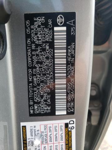 Photo 10 from auction – 2005 TOYOTA CAMRY LE with VIN JTDBE30K553027522