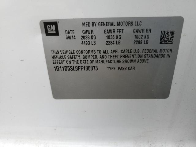 Photo 10 from auction – 2015 CHEVROLET MALIBU 2LT with VIN 1G11D5SL8FF180873