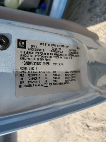 صورة رقم 10 من المزاد - 2007 CHEVROLET UPLANDER L مع VIN 1GNDV33107D109965