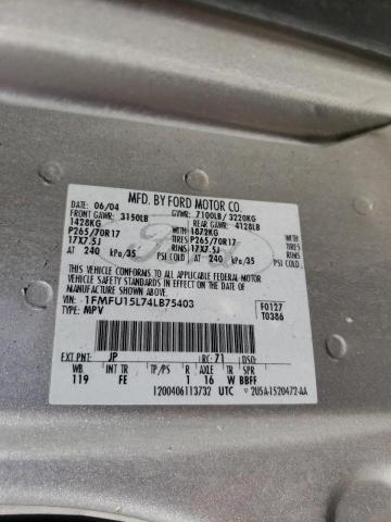 Photo 10 from auction – 2004 FORD EXPEDITION with VIN 1FMFU15L74LB75403