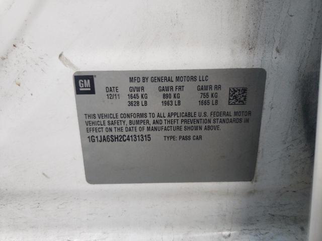 Photo 10 from auction – 2012 CHEVROLET SONIC LS with VIN 1G1JA6SH2C4131315