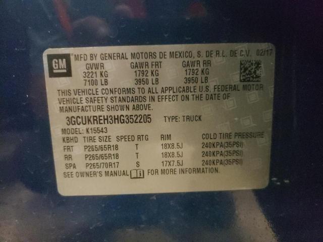 Photo 10 from auction – 2017 CHEVROLET silverado with VIN 3GCUKREH3HG352205
