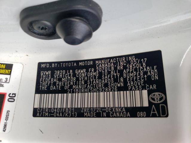 Photo 10 from auction – 2017 TOYOTA COROLLA L with VIN 2T1BURHE5HC928826