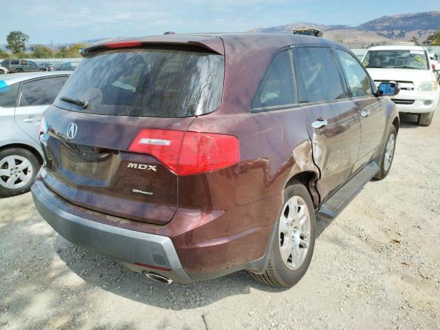 Photo 4 from auction – 2008 ACURA MDX TECHNO with VIN 2HNYD28678H551717