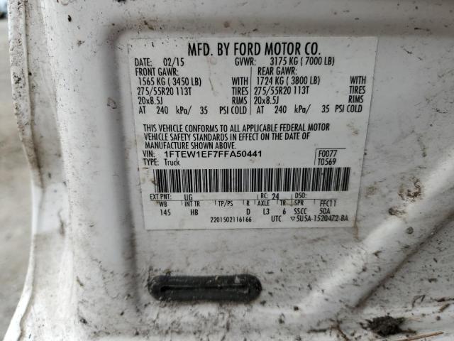 Photo 10 from auction – 2015 FORD F150 SUPER with VIN 1FTEW1EF7FFA50441