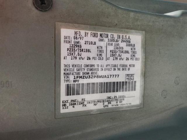 Photo 10 from auction – 1998 FORD EXPLORER with VIN 1FMZU32P8WUA17777
