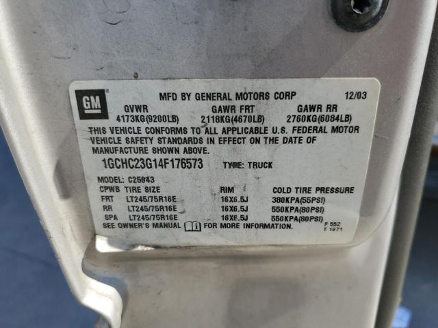 Zdjęcie 10 z aukcji – 2004 CHEVROLET SILVERADO z VIN 1GCHC23G14F176573