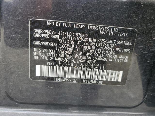Photo 10 from auction – 2014 SUBARU XV CROSSTR with VIN JF2GPACC2E8240411