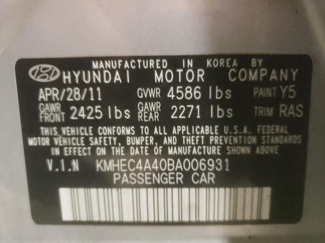 Photo 10 from auction – 2011 HYUNDAI SONATA HYB with VIN KMHEC4A40BA006931