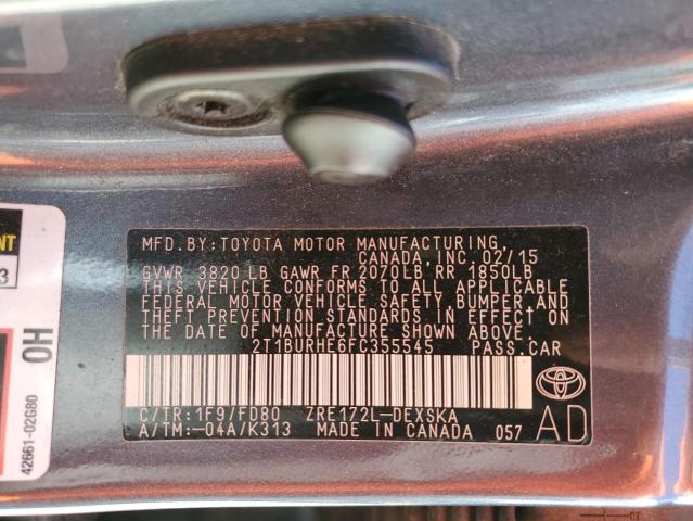 Photo 10 from auction – 2015 TOYOTA COROLLA L with VIN 2T1BURHE6FC355545