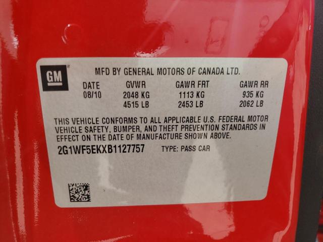 Photo 10 from auction – 2011 CHEVROLET IMPALA LS with VIN 2G1WF5EKXB1127757