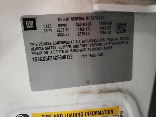 Photo 10 from auction – 2012 BUICK LACROSSE P with VIN 1G4GD5E34CF349128