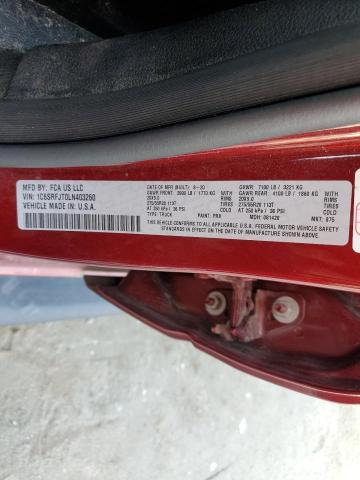 Photo 10 from auction – 2020 RAM 1500 LARAM with VIN 1C6SRFJT0LN403260
