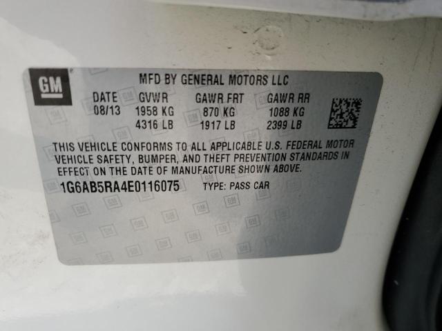 Photo 10 from auction – 2014 CADILLAC ATS LUXURY with VIN 1G6AB5RA4E0116075