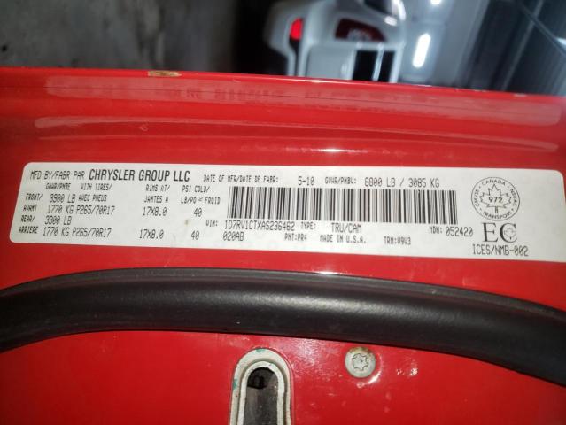 Photo 10 from auction – 2010 DODGE RAM 1500 with VIN 1D7RV1CTXAS236462