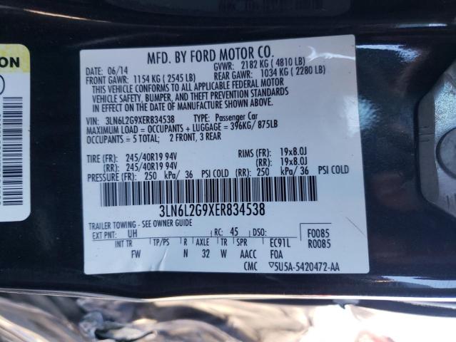 Photo 10 from auction – 2014 LINCOLN MKZ with VIN 3LN6L2G9XER834538