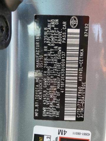 Photo 10 from auction – 2011 TOYOTA CAMRY BASE with VIN 4T1BF3EK5BU608137