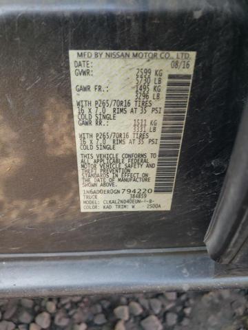 Photo 10 from auction – 2016 NISSAN FRONTIER S with VIN 1N6AD0ER0GN794220