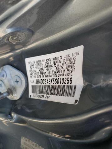 Photo 10 from auction – 2005 ACURA RSX with VIN JH4DC548X5S010356