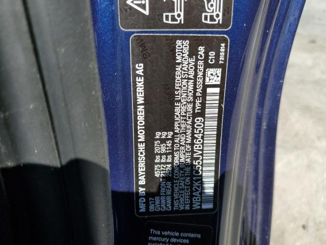 Photo 10 from auction – 2018 BMW 230XI with VIN WBA2K1C55JVB64509