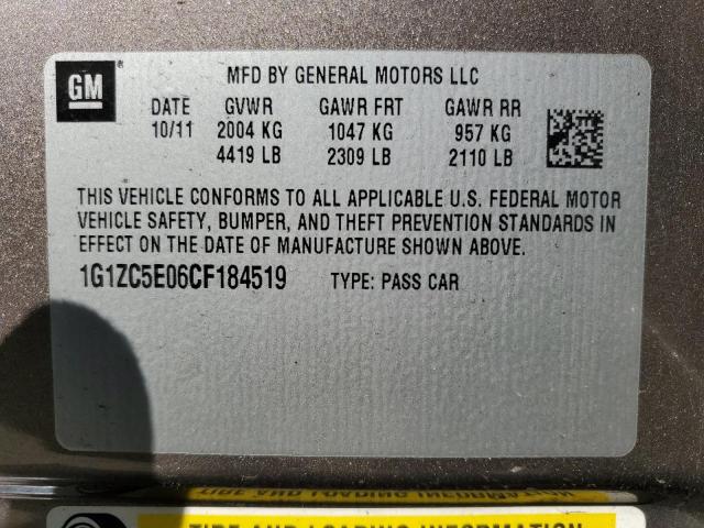 Photo 10 from auction – 2012 CHEVROLET MALIBU 1LT with VIN 1G1ZC5E06CF184519