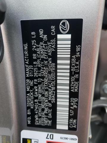 Photo 10 from auction – 2020 LEXUS ES 300H BA with VIN 58AC21B13LU007898