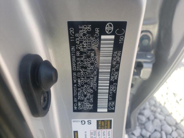 Photo 10 from auction – 2021 TOYOTA COROLLA LE with VIN JTDEPMAE9MJ160624