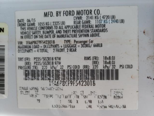 Photo 10 from auction – 2015 FORD MUSTANG GT with VIN 1FA6P8CF9F5423018