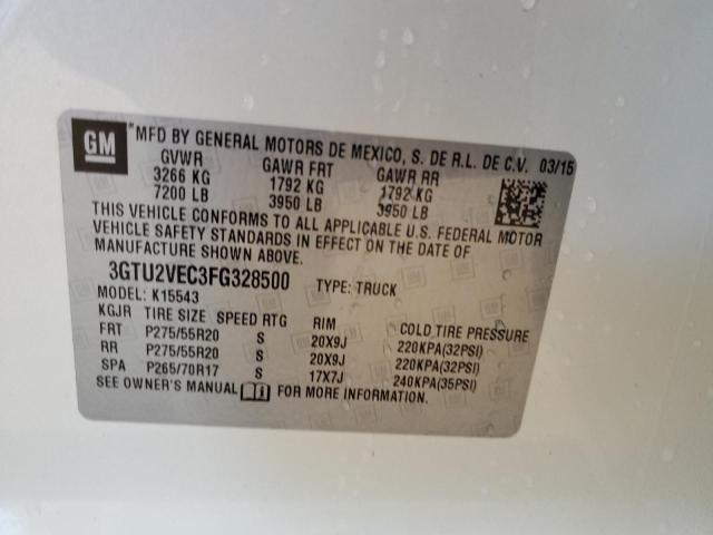 Photo 10 from auction – 2015 GMC SIERRA K15 with VIN 3GTU2VEC3FG328500