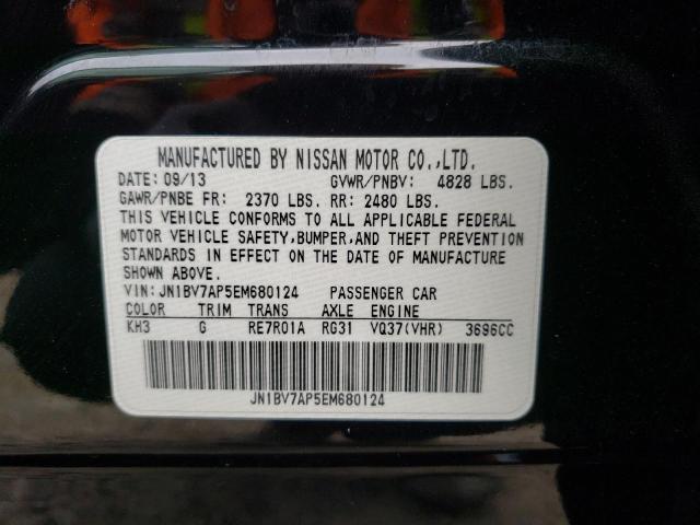 Photo 10 from auction – 2014 INFINITI Q50 BASE with VIN JN1BV7AP5EM680124