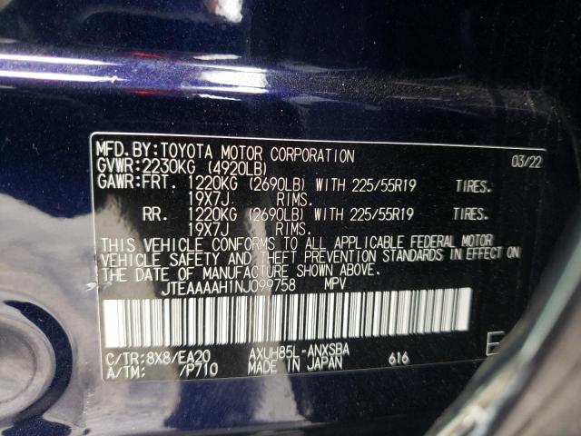 Photo 10 from auction – 2022 TOYOTA VENZA LE with VIN JTEAAAAH1NJ099758