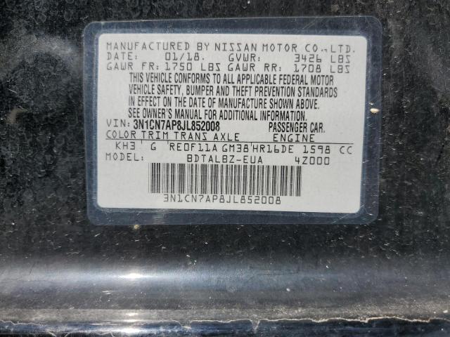 Photo 10 from auction – 2018 NISSAN VERSA S with VIN 3N1CN7AP8JL852008