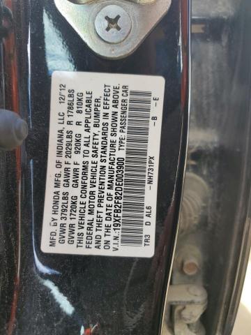 Photo 10 from auction – 2013 HONDA CIVIC EX with VIN 19XFB2F82DE003900