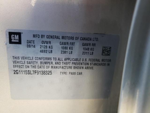 Photo 10 from auction – 2015 CHEVROLET IMPALA LT with VIN 2G1115SL7F9138325